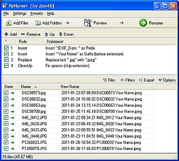 Using renamer