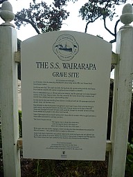 Whangapoua SS Wairarapa graves sign
Photo: Simon
2012-12-30 16.56.46; '2012 Dec 30 16:56'
Original size: 3,000 x 4,000; 4,975 kB
2012-12-30 16.56.46 P1040519 Simon - Whangapoua SS Wairarapa graves sign.jpeg
