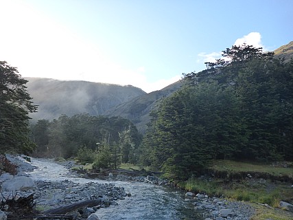 At South Temple Hut looking upstream
Photographer;&nbsp;Simon
2016-01-04&nbsp;07.33.06;&nbsp;Metadata time: '2016 Jan 04 07:33'
Original size:&nbsp;4,608 x 3,456; 5,631 kB
Filename: 2016-01-04 07.33.06 P1000293 Simon - at South Temple Hut looking upstream.jpeg