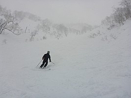 Skiing Hirafu