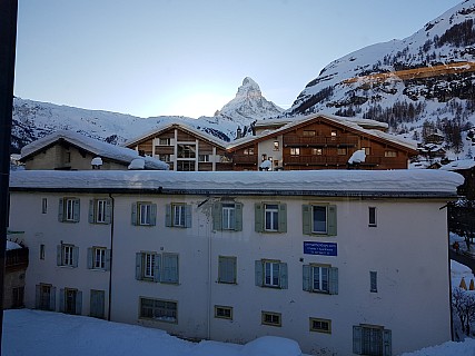 Matterhorn at sunset from Gornergrat Bahn
Photographer;&nbsp;Jim
2018-01-29&nbsp;16.01.48;&nbsp;Metadata time: '2018 Jan 29 16:01'
Original size:&nbsp;4,032 x 3,024; 3,760 kB
Filename: 2018-01-29 16.01.48 Jim - Matterhorn at sunset from Gornergrat Bahn.jpeg