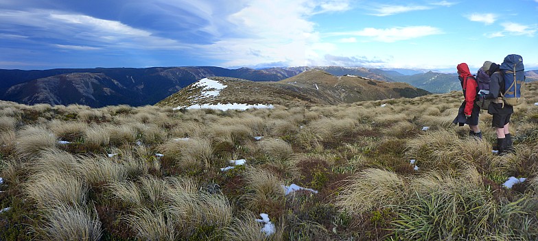 View South Down The Ridge
Photographer;&nbsp;Simon
2018-07-07&nbsp;10.37.58;&nbsp;Metadata time: '2018 Jul 07 10:37'
Original size:&nbsp;7,248 x 3,253; 23,694 kB;&nbsp;stitch
Filename: 2018-07-07 10.37.58 P1020320 Simon - view south down the ridge_stitch.jpg