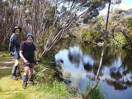 Brian and Simon by Rakeahua River
Photographer;&nbsp;Jim
2019-11-12&nbsp;14.47.14;&nbsp;Metadata time: '2019 Nov 12 14:47'
Original size:&nbsp;4,320 x 3,240; 4,915 kB
Filename: 2019-11-12 14.47.14 P1000752 Jim - Brian and Simon by Rakeahua River.jpeg
