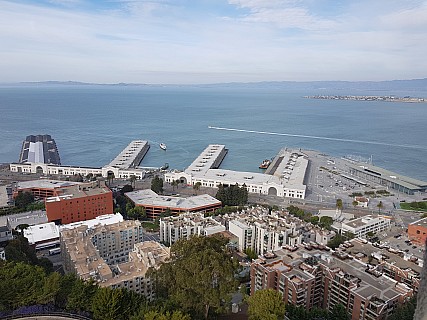 Piers  27-35 from Coit Tower
Photographer;&nbsp;Jim
2020-02-28&nbsp;15.57.04;&nbsp;Metadata time: '2020 Feb 28 15:57'
Original size:&nbsp;4,032 x 3,024; 4,364 kB
Filename: 2020-02-28 15.57.04 GS8 Jim - Piers 27-35 from Coit Tower.jpeg