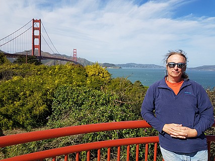 At Golden Gate bridge
Photographer;&nbsp;Jim
2020-02-29&nbsp;14.27.32;&nbsp;Metadata time: '2020 Feb 29 14:27'
Original size:&nbsp;4,032 x 3,024; 5,229 kB
Filename: 2020-02-29 14.27.32 GS8 Jim - at Golden Gate bridge.jpeg