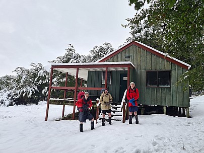 Brian Alan and Bruce leaving Hurunui Hut
Photographer;&nbsp;Simon
2022-07-31&nbsp;08.54.05;&nbsp;Metadata time: '2022 Jul 31 08:54'
Original size:&nbsp;4,032 x 3,024; 3,264 kB
Filename: 2022-07-31 08.54.05 S20 Simon - Brian Alan and Bruce leaving Hurunui Hut.jpeg