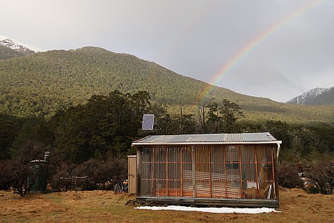 Rainbow over the Hurunui Research Hut
Photographer;&nbsp;Brian
2022-08-03&nbsp;09.12.38;&nbsp;Metadata time: '2022 Aug 03 09:12'
Original size:&nbsp;5,472 x 3,648; 7,973 kB
Filename: 2022-08-03 09.12.38 IMG_0440 Brian - rainbow over the Hurunui Research Hut.jpeg
