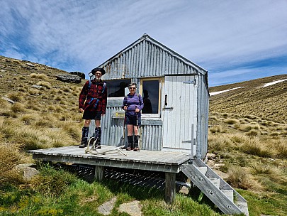 Susie and Brian bagging Boundary Hut
Photographer;&nbsp;Simon
2022-12-29&nbsp;13.42.33;&nbsp;Metadata time: '2022 Dec 29 13:42'
Original size:&nbsp;9,248 x 6,936; 22,226 kB
Filename: 2022-12-29 13.42.33 S20+ Simon - Susie and Brian bagging Boundary Hut.jpeg
