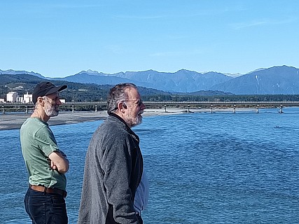 Brian and Simon at Hokitika River mouth
Photographer;&nbsp;Philip
2023-04-15&nbsp;13.36.05;&nbsp;Metadata time: '2023 Apr 15 13:36'
Original size:&nbsp;8,000 x 6,000; 5,635 kB
Filename: 2023-04-15 13.36.05 Philip - Brian and Simon at Hokitika River mouth.jpeg