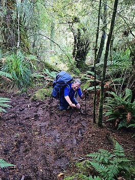 Philip checking the mud depth on the track
Photo: Simon
2023-04-20 15.51.45; '2023 Apr 20 15:51'
Original size: 6,928 x 9,248; 14,763 kB