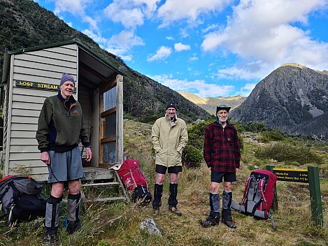 Bruce, Alan, and Brian ready to leave Lost Stream Bivvy
Photo: Simon
2024-01-29 08.20.47; '2024 Jan 29 08:20'
Original size: 9,248 x 6,936; 19,051 kB
2024-01-29 08.20.47 S20+ Simon - Bruce, Alan, and Brian ready to leave Lost Stream Bivvy.jpeg Bruce, Alan, and Brian ready to leave Lost Stream Bivvy
Photo: Simon
2024-01-29 08.20.47; '2024 Jan 29 08:20'
Original size: 9,248 x 6,936; 19,051 kB
2024-01-29 08.20.47 S20+ Simon - Bruce, Alan, and Brian ready to leave Lost Stream Bivvy.jpeg