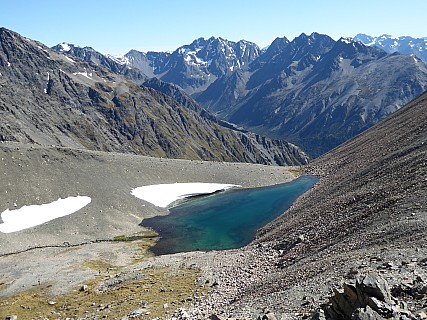 Last view of tarns and South Branch Temple Stream
Photographer;&nbsp;Brian
2016-01-05&nbsp;09.57.35;&nbsp;Metadata time: '2016 Jan 05 09:57'
Original size:&nbsp;4,000 x 3,000; 4,543 kB
Filename: 2016-01-05 09.57.35 P1000120 Brian - last view of tarns and South Branch Temple Stream.jpeg