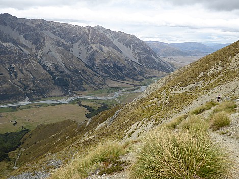 2016-01-07 15.49.40 P1000142 Brian - top of Dingleburn route and view down Ahuriri.jpeg: 4000x3000, 5100k (2016 Jan 07 15:49)