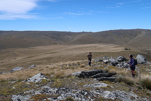 Simon and Susie reaching the Old Woman Range
Photo: Brian
2022-12-29 12.19.57; '2022 Dec 29 12:19'
Original size: 5,472 x 3,648; 9,592 kB
2022-12-29 12.19.57 IMG_0702 Brian - Simon and Susie reaching the Old Woman Range.jpeg