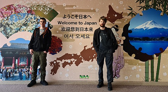 Adrian and Kevin at Narita airport
Photographer;&nbsp;Simon
2024-03-01&nbsp;13.14.33;&nbsp;Metadata time: '2024 Mar 01 13:14'
Original size:&nbsp;8,368 x 4,605; 6,926 kB;&nbsp;cr
Filename: 2024-03-01 13.14.33 S20+ Simon - Adrian and Kevin at Narita airport_cr.jpg