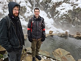 Prince Hotel East Wing to Hotel Alpenburg; visit to the Jigokudani Snow Monkeys
Adrian and Kevin at the Snow Monkey Onsen
Photographer;&nbsp;Simon
2024-03-06&nbsp;12.45.24;&nbsp;Metadata time: '2024 Mar 06 12:45'
Original size:&nbsp;9,248 x 6,936; 16,888 kB
Filename: 2024-03-06 12.45.24 S20+ Simon - Adrian and Kevin at the Snow Monkey Onsen.jpeg