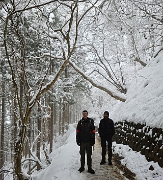 Adrian and Kevin on the track to the Snow Monkey park
Photographer;&nbsp;Simon
2024-03-06&nbsp;12.11.20;&nbsp;Metadata time: '2024 Mar 06 16:11'
Original size:&nbsp;8,487 x 9,343; 9,524 kB;&nbsp;stitch
Filename: 2024-03-06 12.11.20 S20+ Simon - Adrian and Kevin on the track to the Snow Monkey park_stitch.jpg