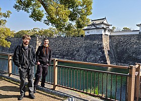 Kuromon market, Ōsaka Castle, Sumo Wrestling and Edion Arean\, Dōtonburi
Kevin and Adrian across the Ōsaka Castle hori
Photographer;&nbsp;Simon
2024-03-15&nbsp;10.04.19;&nbsp;Metadata time: '2024 Mar 15 10:04'
Original size:&nbsp;8,781 x 6,303; 19,808 kB;&nbsp;cr
Filename: 2024-03-15 10.04.19 S20+ Simon - Kevin and Adrian across the Ōsaka Castle hori_cr.jpg