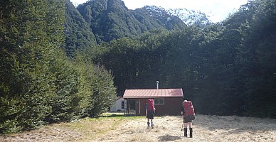 Brian and Simon arriviing at Huxley Forks Hut
Photographer;&nbsp;Philip
2024-09-29&nbsp;15.05.48;&nbsp;Metadata time: '2024 Sept 29 15:05'
Original size:&nbsp;4,320 x 2,228; 2,980 kB;&nbsp;cr
Filename: 2024-09-29 15.05.48 P1070577 Philip - Brian and Simon arriviing at Huxley Forks Hut_cr.jpg