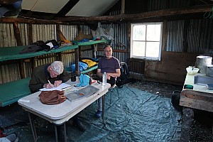 Bruce and Simon inside Urquhart's Hut
Photographer;&nbsp;Brian
2026-03-05&nbsp;17.50.24;&nbsp;Metadata time: '2026 Mar 05 17:50'
Original size:&nbsp;5,472 x 3,648; 7,858 kB
Filename: 2026-03-05 17.50.24 CPSG7MII IMG_1796 Brian - Bruce and Simon inside Urquhart's Hut.jpeg
