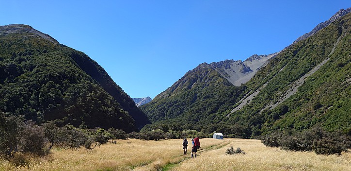 Bruce and Brian arriving at Fanghill Hut
Photographer;&nbsp;Simon
2026-03-06&nbsp;14.42.07521;&nbsp;Metadata time: '2026 Mar 06 14:42'
Original size:&nbsp;8,000 x 3,892; 8,270 kB;&nbsp;cr
Filename: 2026-03-06 14.42.07521 Xpr1VII Simon - Bruce and Brian arriving at Fanghill Hut_cr.jpg