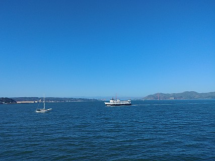 View of Golden Gate Bridge and ferry
Photographer;&nbsp;Simon
2020-02-29&nbsp;09.37.15;&nbsp;Metadata time: '2020 Feb 29 09:37'
Original size:&nbsp;4,160 x 3,120; 5,211 kB
Filename: 2020-02-29 09.37.15 LG6 Simon - view of Golden Gate Bridge and ferry.jpeg