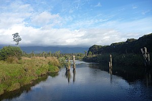 Mataketake Hut to Blue River Hut via tops, drive to Waita River at the south end of Haast-Paringa Cattle Track, tramp to Coppermine Creek Hut