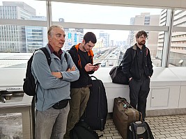 Shinkansen Ōsaka, Tōkyō, to Narita
Jim, Adrian, and Kevin at Shin Ōsaka
Photo: Simon
2024-03-17 09.53.41; '2024 Mar 17 09:53'
Original size: 9,248 x 6,936; 11,876 kB
2024-03-17 09.53.41 S20+ Simon - Jim, Adrian, and Kevin at Shin Ōsaka.jpeg