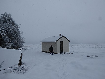 2020-09-01 15.36.32 P1020294 Brian - Simon outside Mistake Flats Hut snowing.jpeg: 4000x3000, 3820k (2020 Oct 31 18:40)