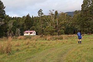 Mataketake Hut to Blue River Hut via tops, drive to Waita River at the south end of Haast-Paringa Cattle Track, tramp to Coppermine Creek Hut