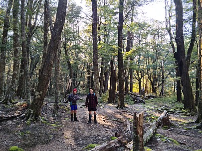 Philip and Brian leaving Huxley Forks Hut
Photographer;&nbsp;Simon
2024-09-30&nbsp;09.16.01;&nbsp;Metadata time: '2024 Sept 30 09:16'
Original size:&nbsp;9,248 x 6,936; 19,745 kB
Filename: 2024-09-30 09.16.01 S20+ Simon - Philip and Brian leaving Huxley Forks Hut.jpeg