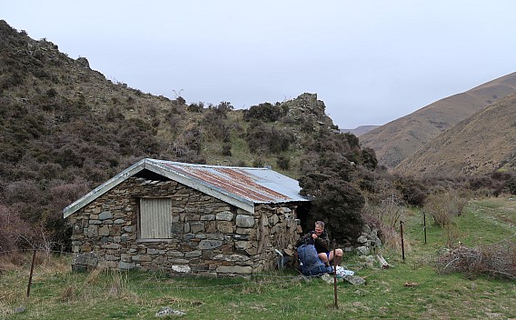 Philip lunching outside Otamatapaio Stone Hut
Photo: Brian
2024-10-02 14.01.12; '2024 Oct 02 14:01'
Original size: 5,472 x 3,393; 7,310 kB; cr
2024-10-02 14.01.12 IMG_1240 Brian - Philip lunching outside Otamatapaio Stone Hut_cr.jpg